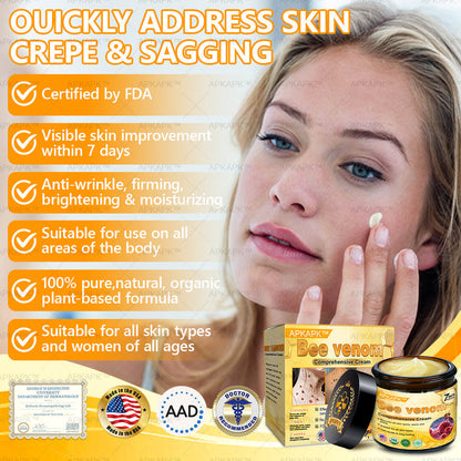 Made and Shipped from USA ✨✨✨  APKAPK® Bee venom Comprehensive Cream with Collagen & Matrixyl 3000|Obesity🔥 Sagging Skin, Fine Lines, Loss of Firmness, Flat Bust, Drooping Hips, and More