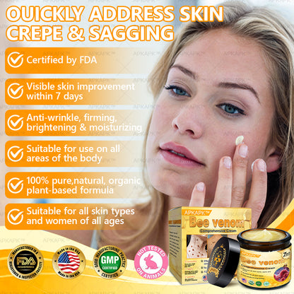 𝐌𝐇𝐑𝐀 Official Store Made and Shipped from USA ✨  APKAPK® Bee venom Comprehensive Cream with Collagen & Matrixyl 3000|Obesity🔥 Sagging Skin, Fine Lines, Loss of Firmness, Flat Bust, Drooping Hips, and More