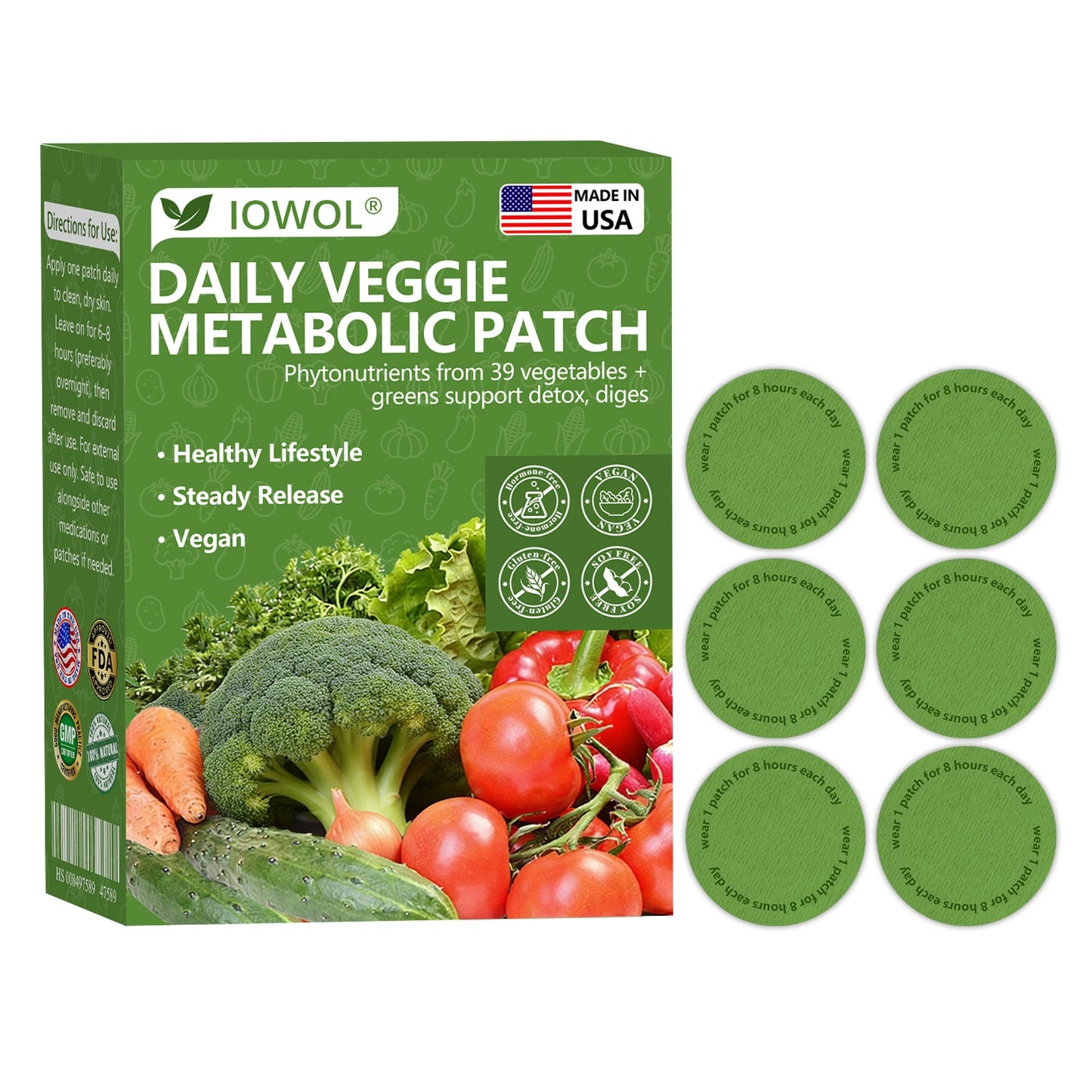 🥦 Offizieller Shop | 39 Gemüse + Greens für Detox, Verdauung & Stoffwechsel – Mehr Energie jeden Tag mit dem IOWOL® Patch