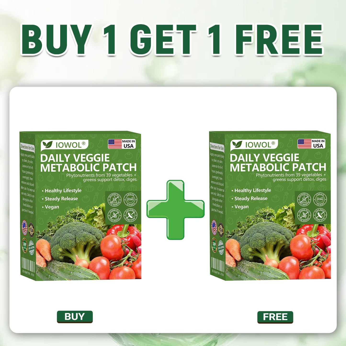 🥦 Offizieller Shop | 39 Gemüse + Greens für Detox, Verdauung & Stoffwechsel – Mehr Energie jeden Tag mit dem IOWOL® Patch