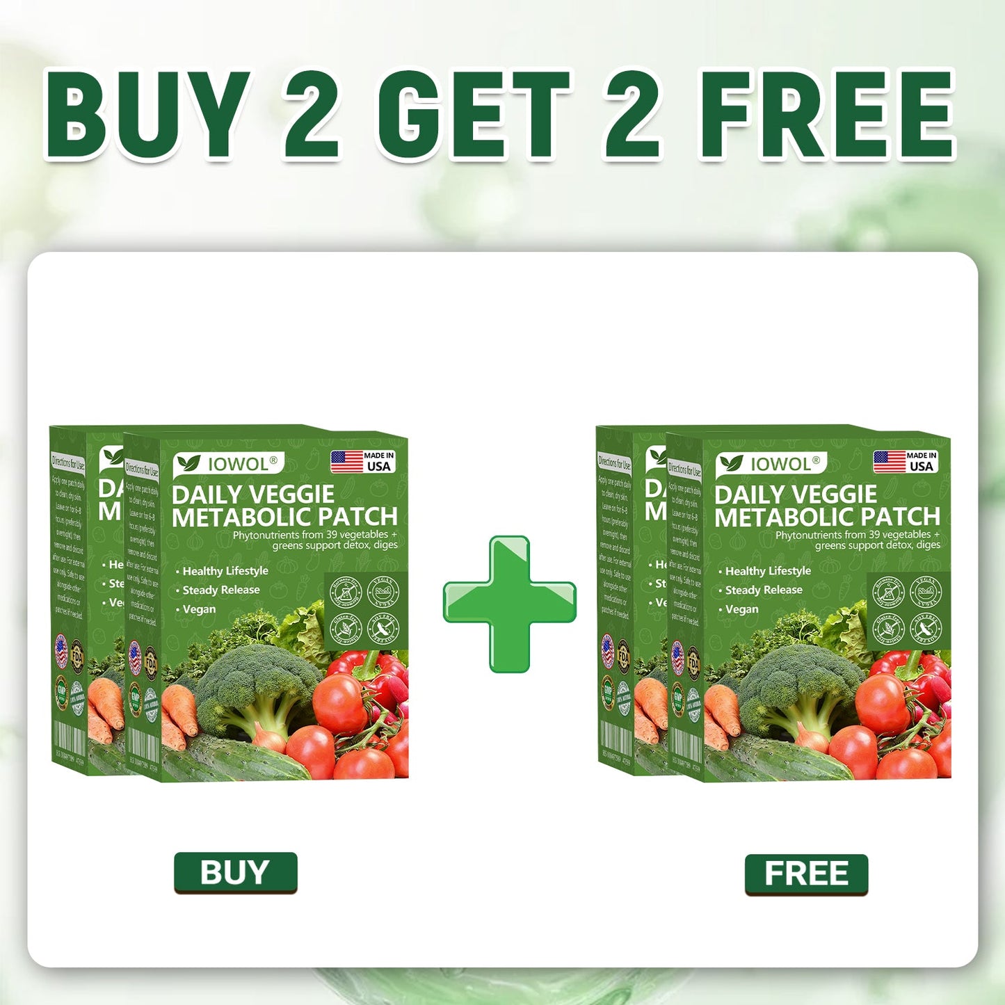 🥦 Offizieller Shop | 39 Gemüse + Greens für Detox, Verdauung & Stoffwechsel – Mehr Energie jeden Tag mit dem IOWOL® Patch