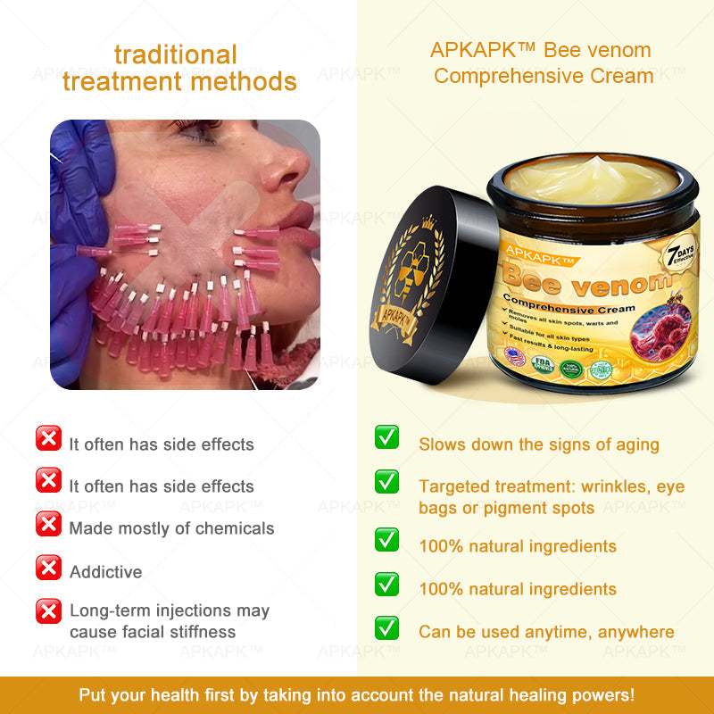 Made and Shipped from USA ✨✨✨  APKAPK® Bee venom Comprehensive Cream with Collagen & Matrixyl 3000|Obesity🔥 Sagging Skin, Fine Lines, Loss of Firmness, Flat Bust, Drooping Hips, and More