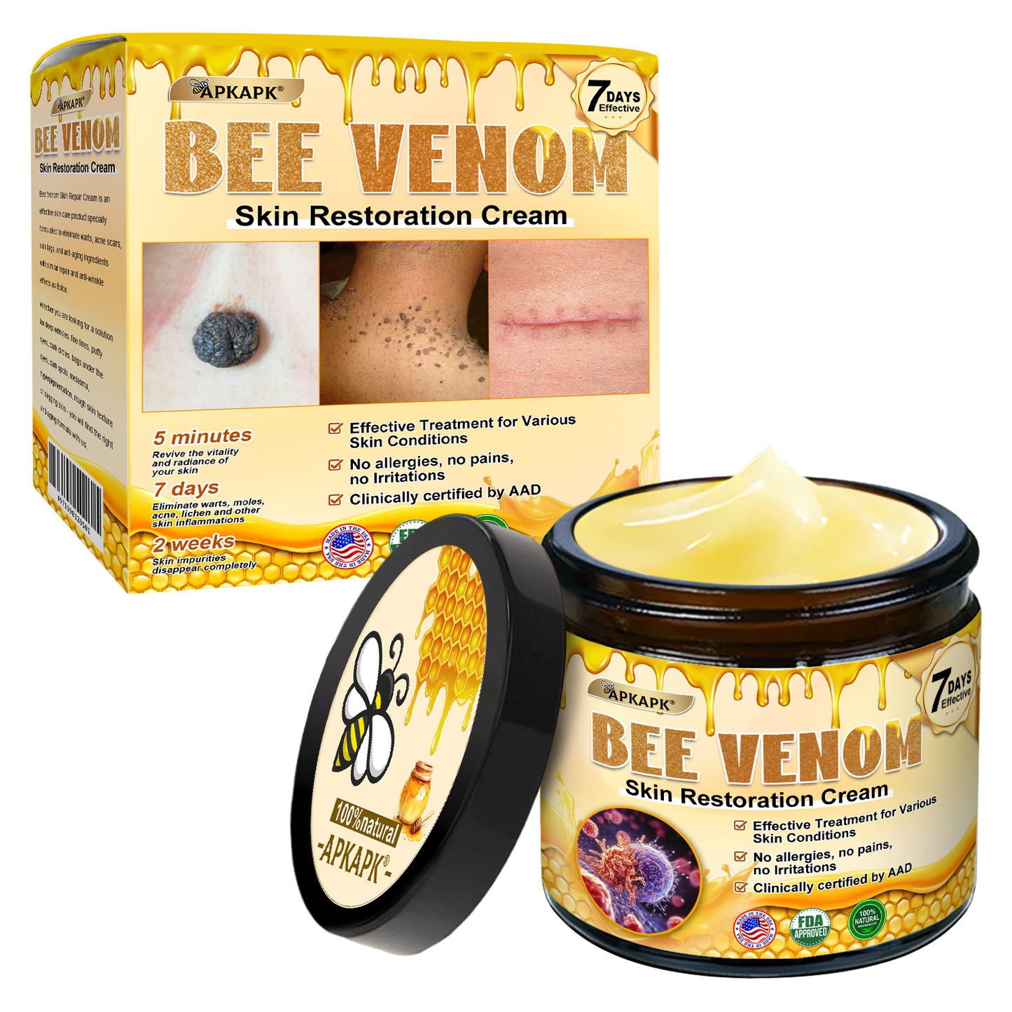 ⚡𝐌𝐇𝐑𝐀 𝐌𝐚𝐝𝐞 𝐚𝐧𝐝 𝐬𝐡𝐢𝐩𝐩𝐞𝐝 𝐟𝐫𝐨𝐦 𝐔𝐒𝐀✨𝗔𝗣𝗞𝗔𝗣𝗞® 𝗕𝗲𝗲 venom SkinRestoration Cream, Fine Lines, loss ofFirmness, Flat Bust, DroopingHips, and More