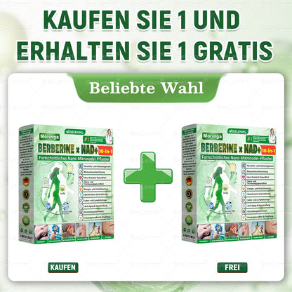 Gee𝐋𝐞𝐦on® Moringa · Berberin × NAD+ 10-in-1 Fortschrittliches Nano-Mikronadel-Pflaster⭐⭐⭐⭐