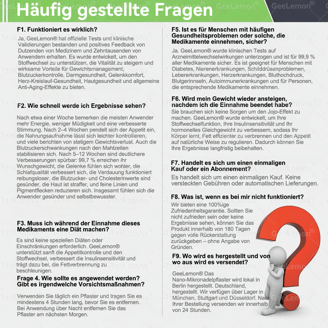 Gee𝐋𝐞𝐦on® Moringa · Berberin × NAD+ 10-in-1 Fortschrittliches Nano-Mikronadel-Pflaster⭐⭐⭐⭐